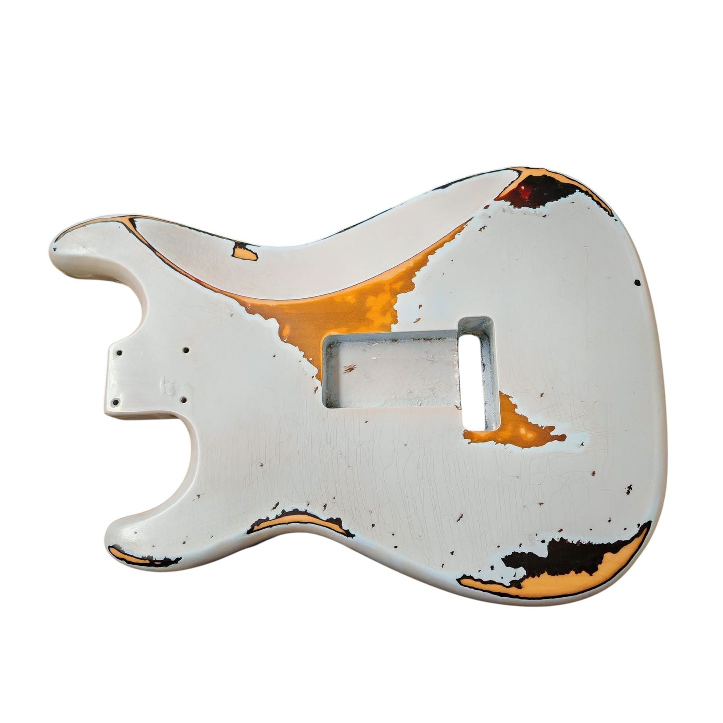 NITRO Relic Sonic Blue over sunburst Alder S-Style guitar body