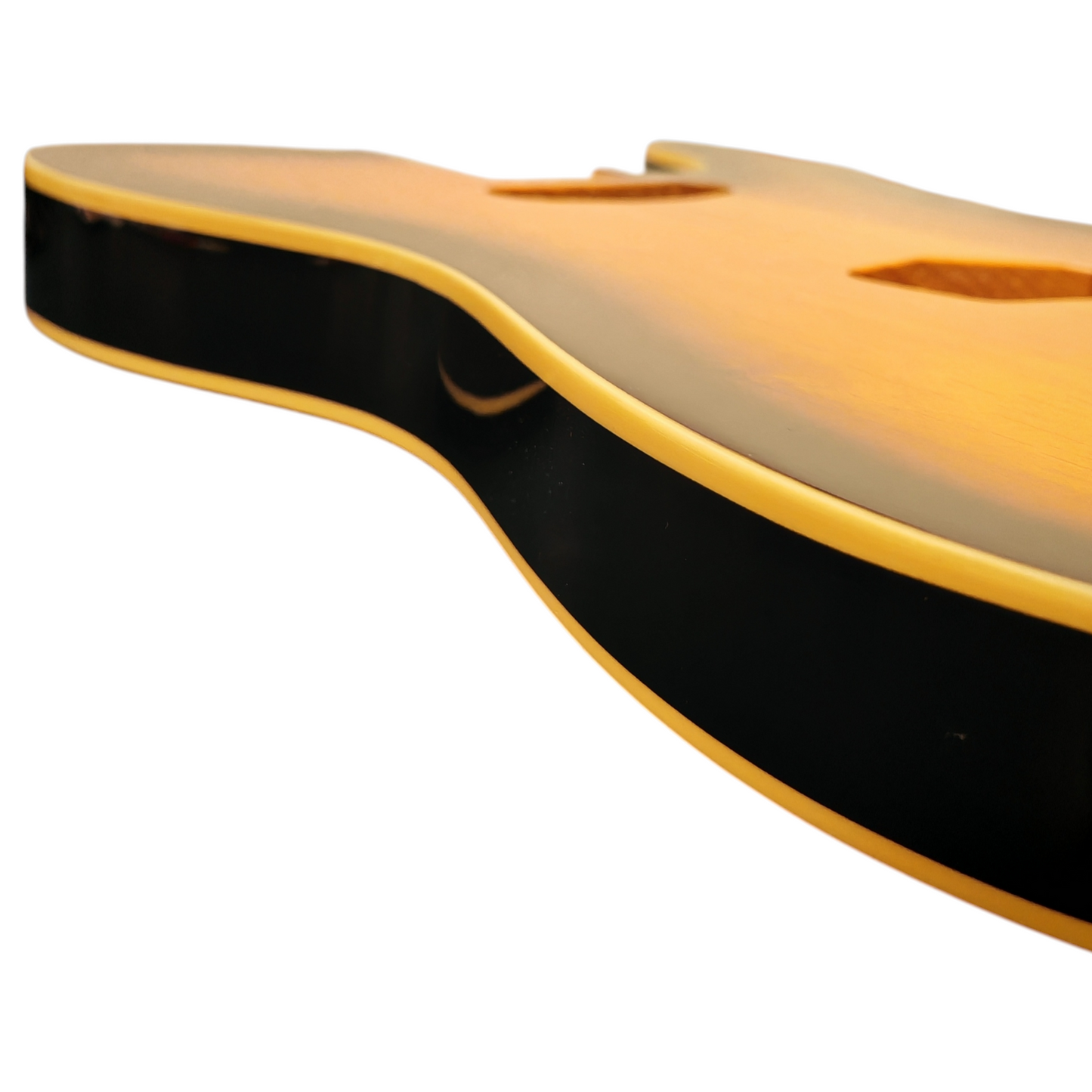 Sunburst (two tone) T-Style body - Double cream binding