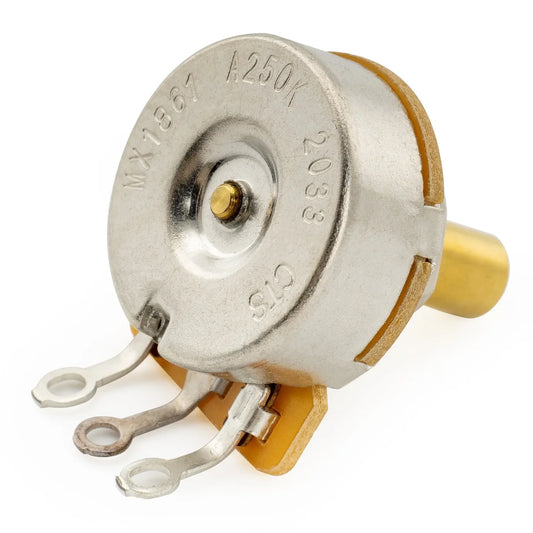 CTS 450G A250K Pot Brass Solid Short Shaft 1/4 Inch 10% Audio Taper Potentiometer for Electric Guitar Bass