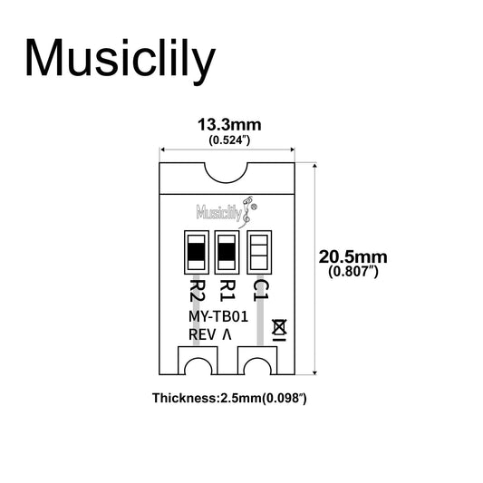Musiclily Pro PCB Treble Bleed Mod with X7R Capacitor for Electric Guitar Bass 1.2nF+150K+20K