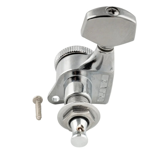 Musiclily Pro R18T 6-in-line 18:1 Ratio Full Sealed Locking Tuners with Hex Button 45 Degree Screw for Strat/Tele