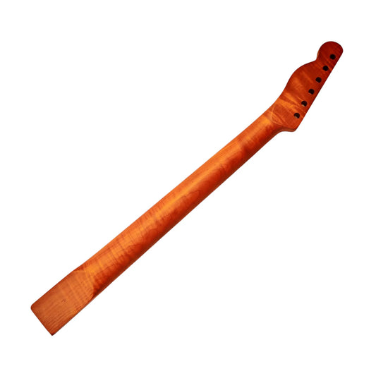 Tele neck Roasted flame maple with maple fretboard (Satin)