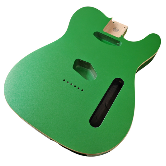 Green Metallic T-Style body - Double cream binding