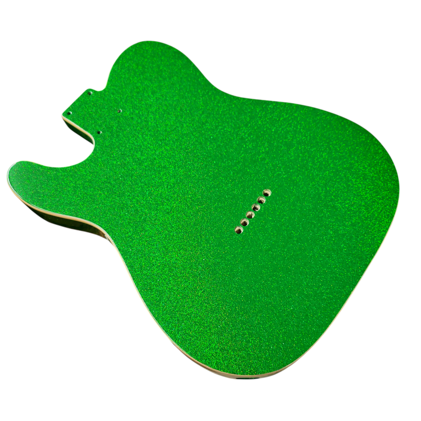 Green Sparkle T-Style body - Double cream binding