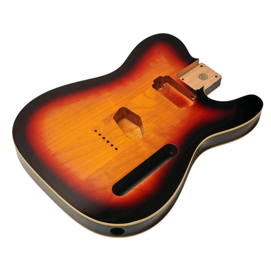 T-Style-Korpus Erle – Sunburst three tone - HS (Polyesterlack)