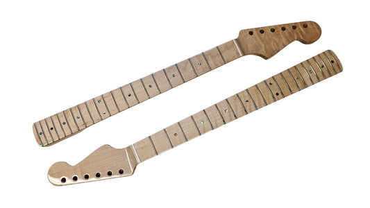 Strat neck Flame maple with maple fretboard (Natural Gloss)