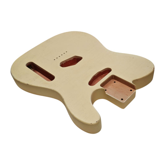 Relic Tele vintage white alder guitar body