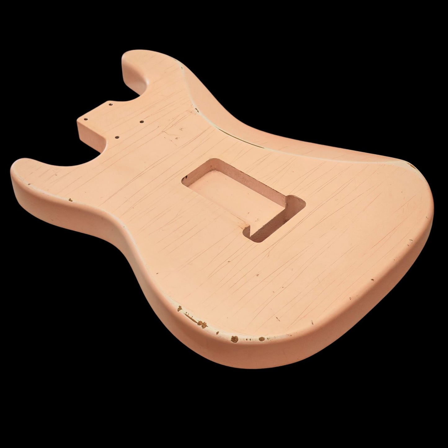 Relic NITRO faded shell pink Gloss Alder S-Style guitar body