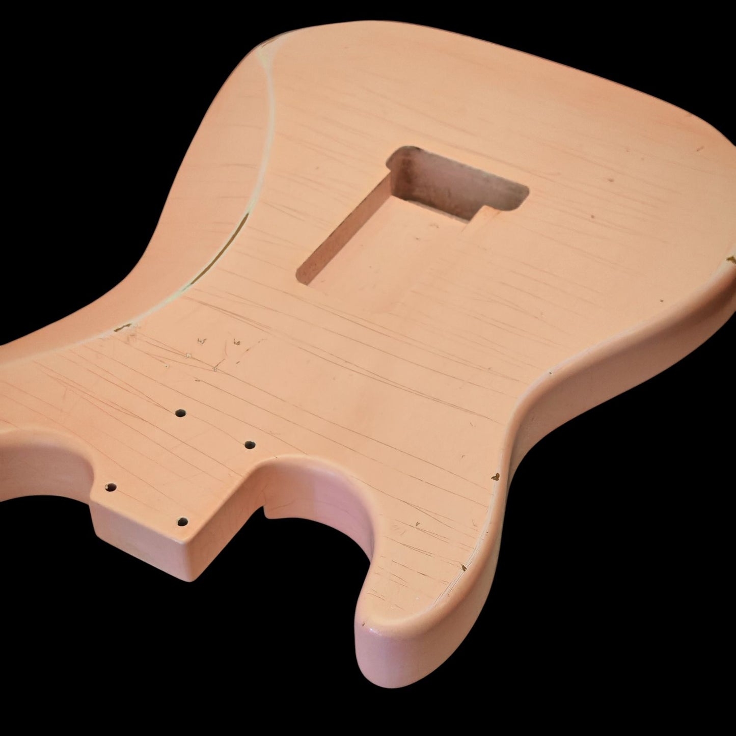 Relic NITRO faded shell pink Gloss Alder S-Style guitar body