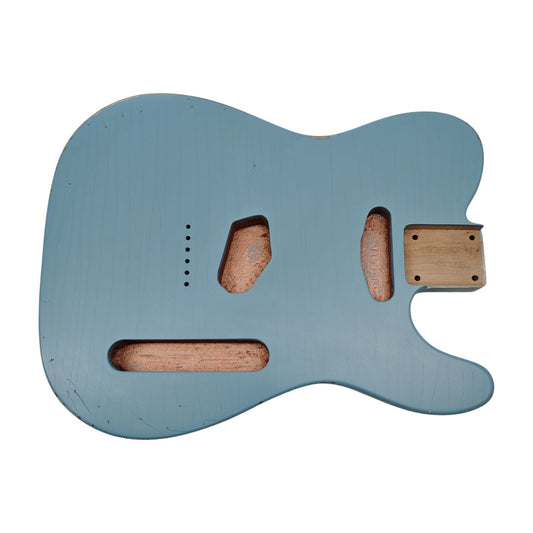Relic Tele Daphne blue alder guitar body