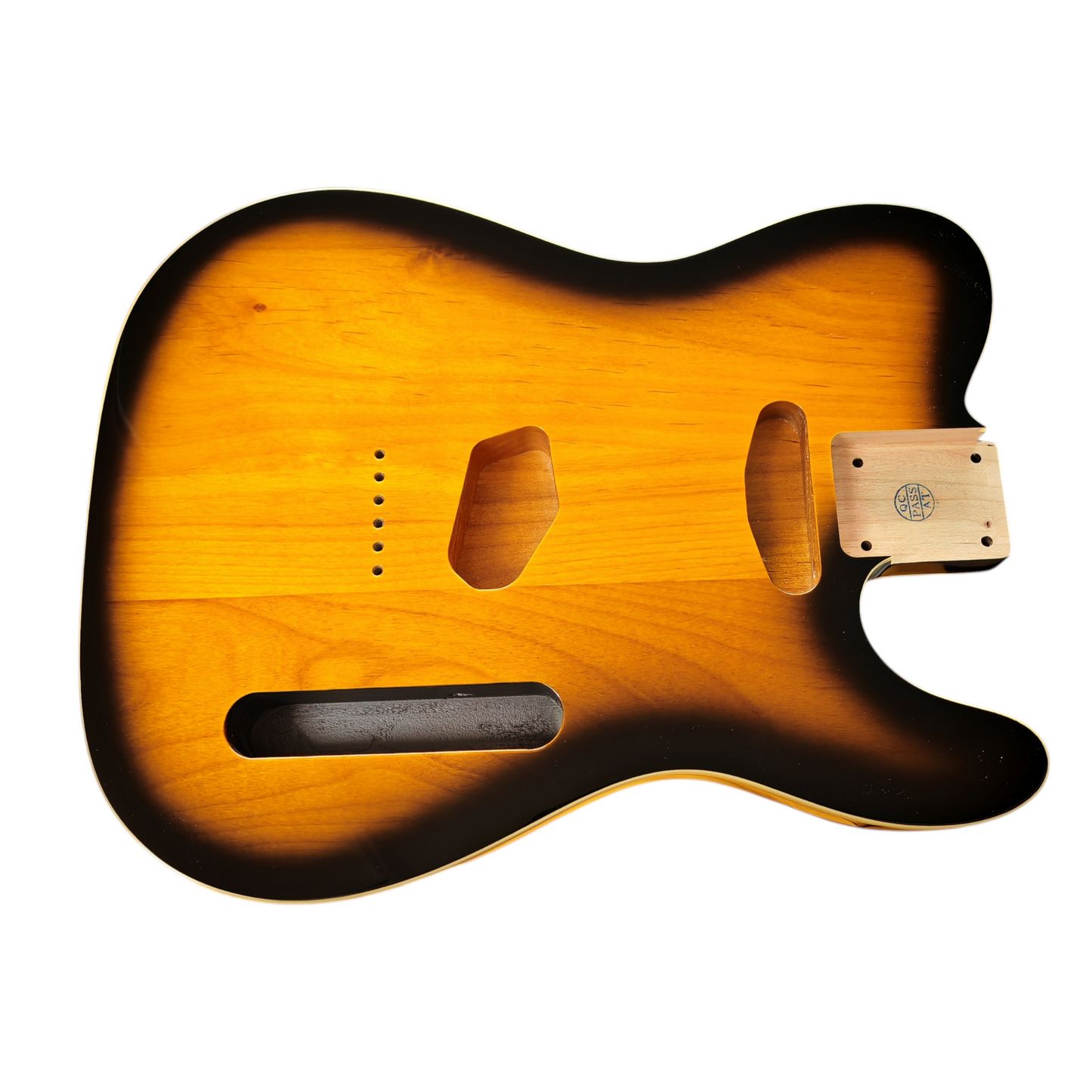 Sunburst (two tone) T-Style body - Double cream binding
