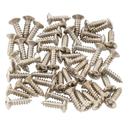 Musiclily Basic 3x12mm Pickguard Mounting Screws Chrome