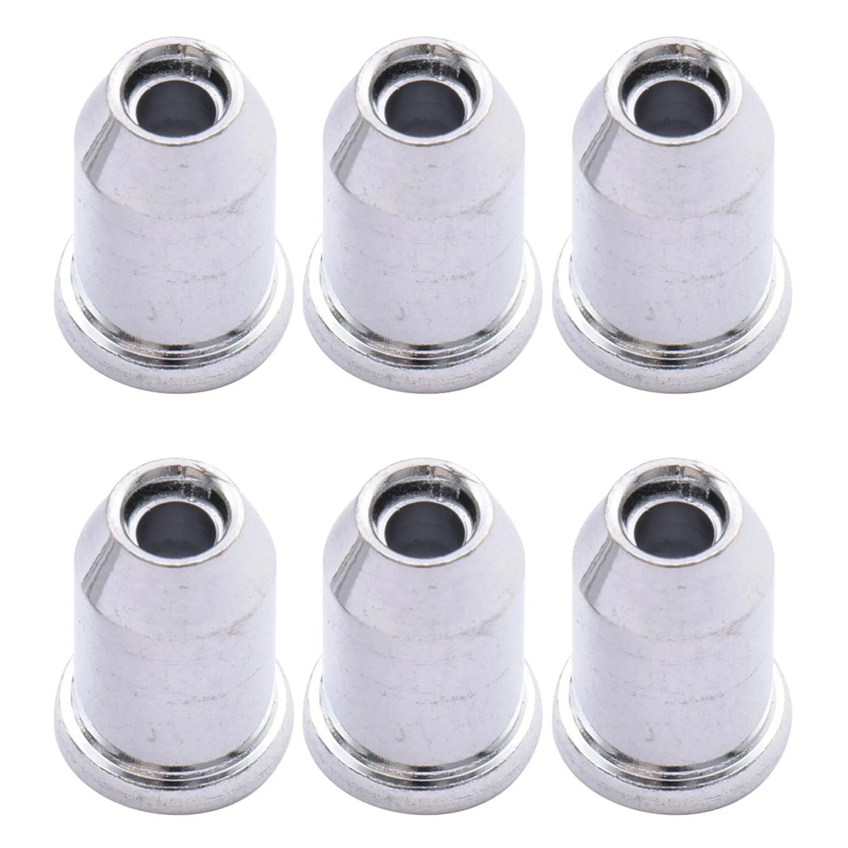 Musiclily Basic steel through body string ferrules chrome set of 6