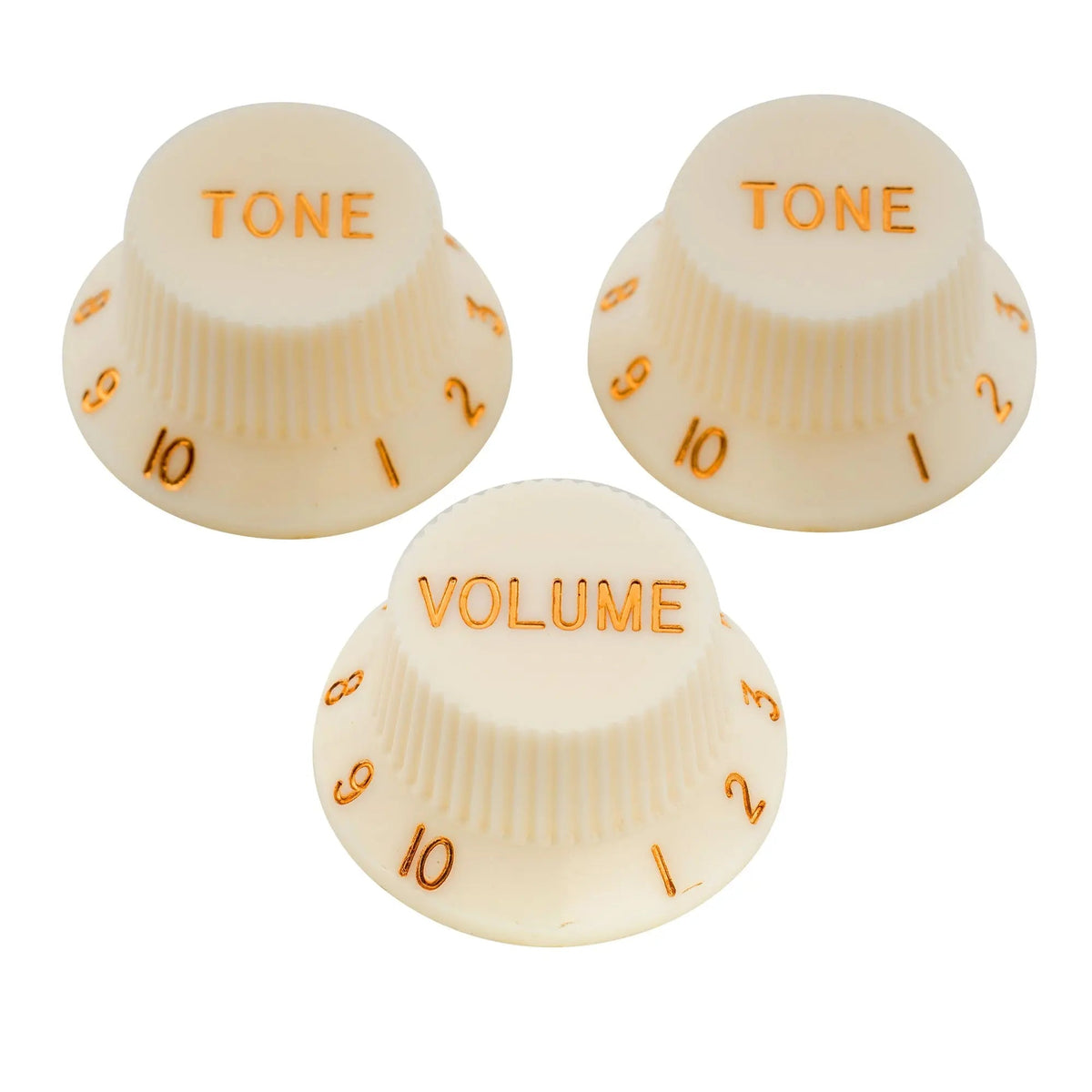 Musiclily Pro inch 24-splines Strat knobs set parchment
