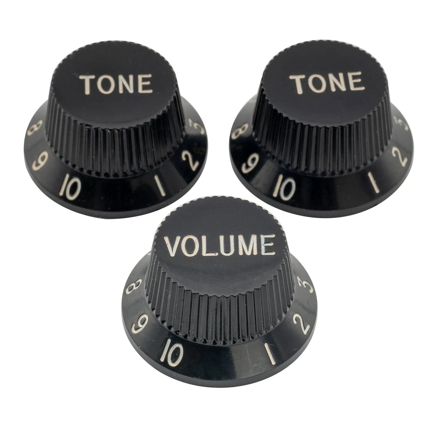 Musiclily Pro inch 24-splines Strat knobs set black