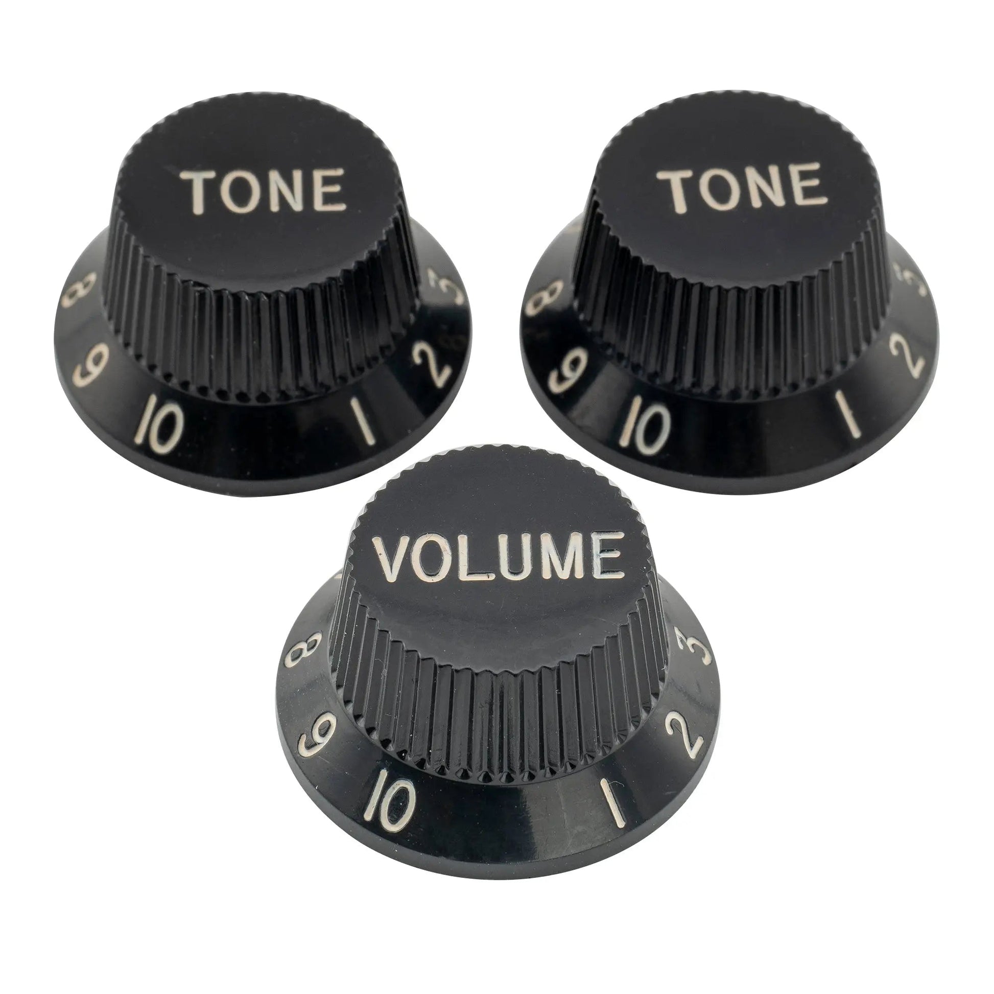 Musiclily Pro inch 24-splines Strat knobs set black