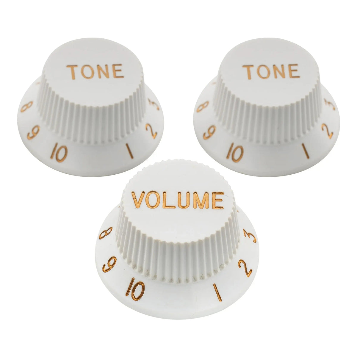 Musiclily Pro inch 24-splines Strat knobs set white