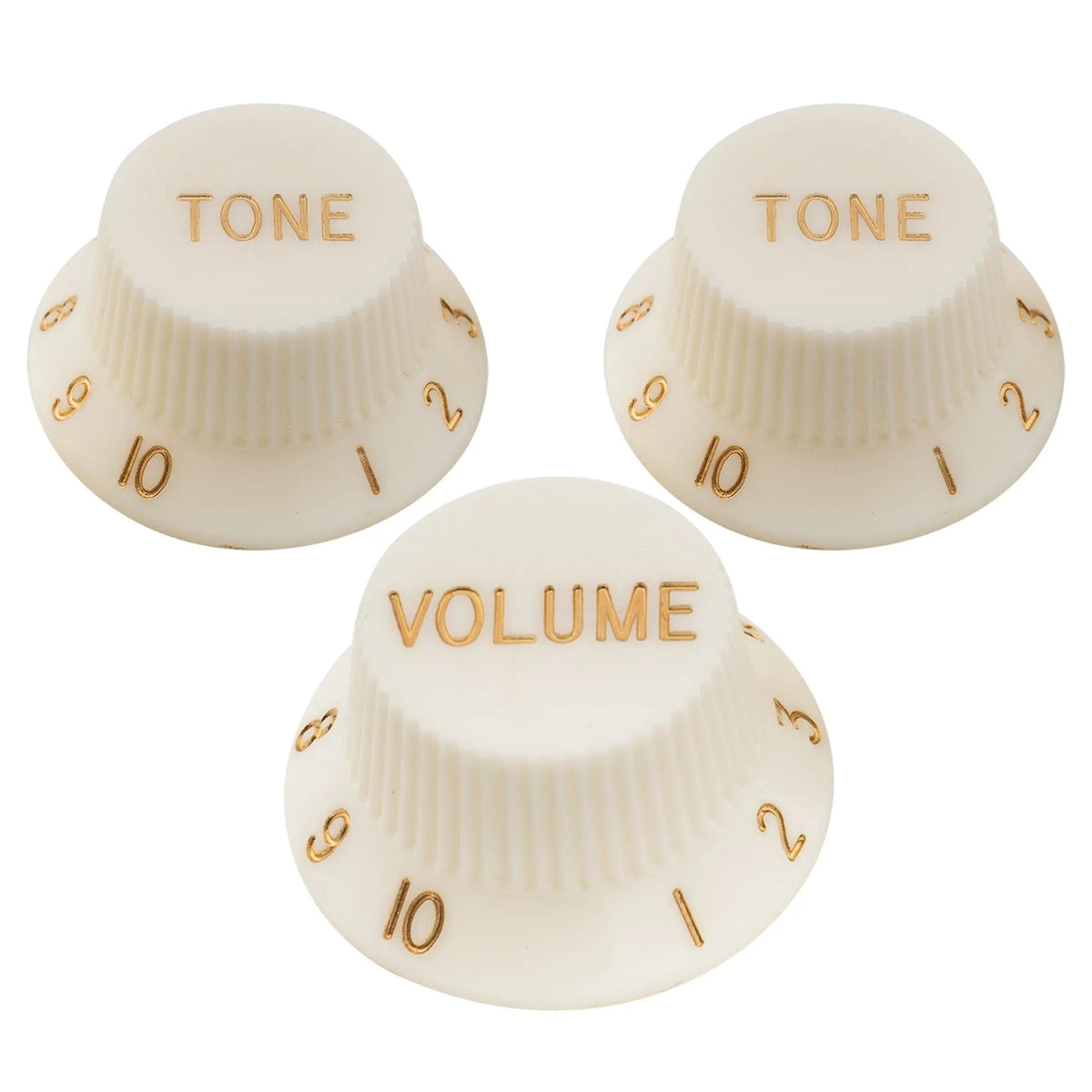 Musiclily Pro metric 18-splines Strat knobs set aged white