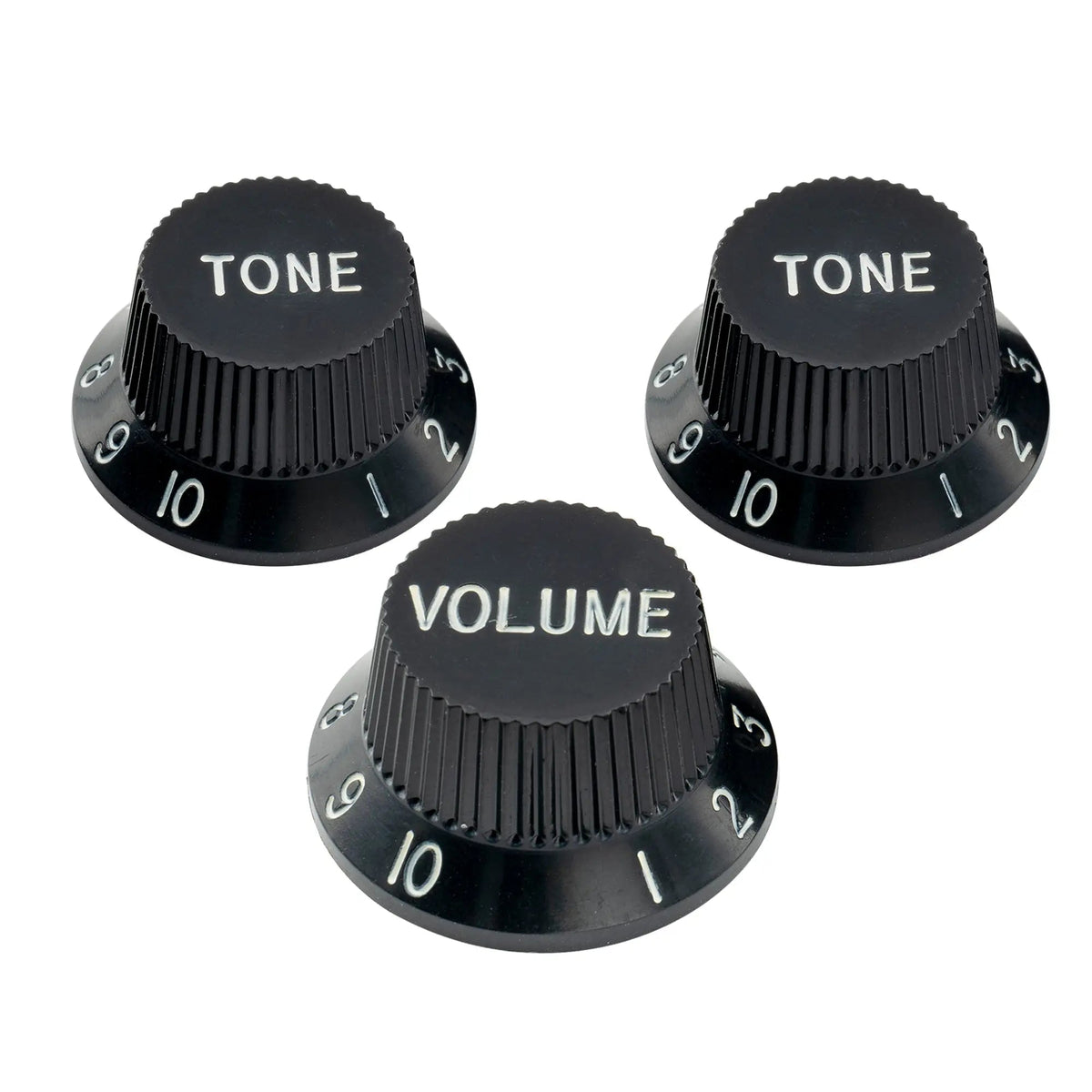 Musiclily Pro metric 18-splines Strat knobs set black