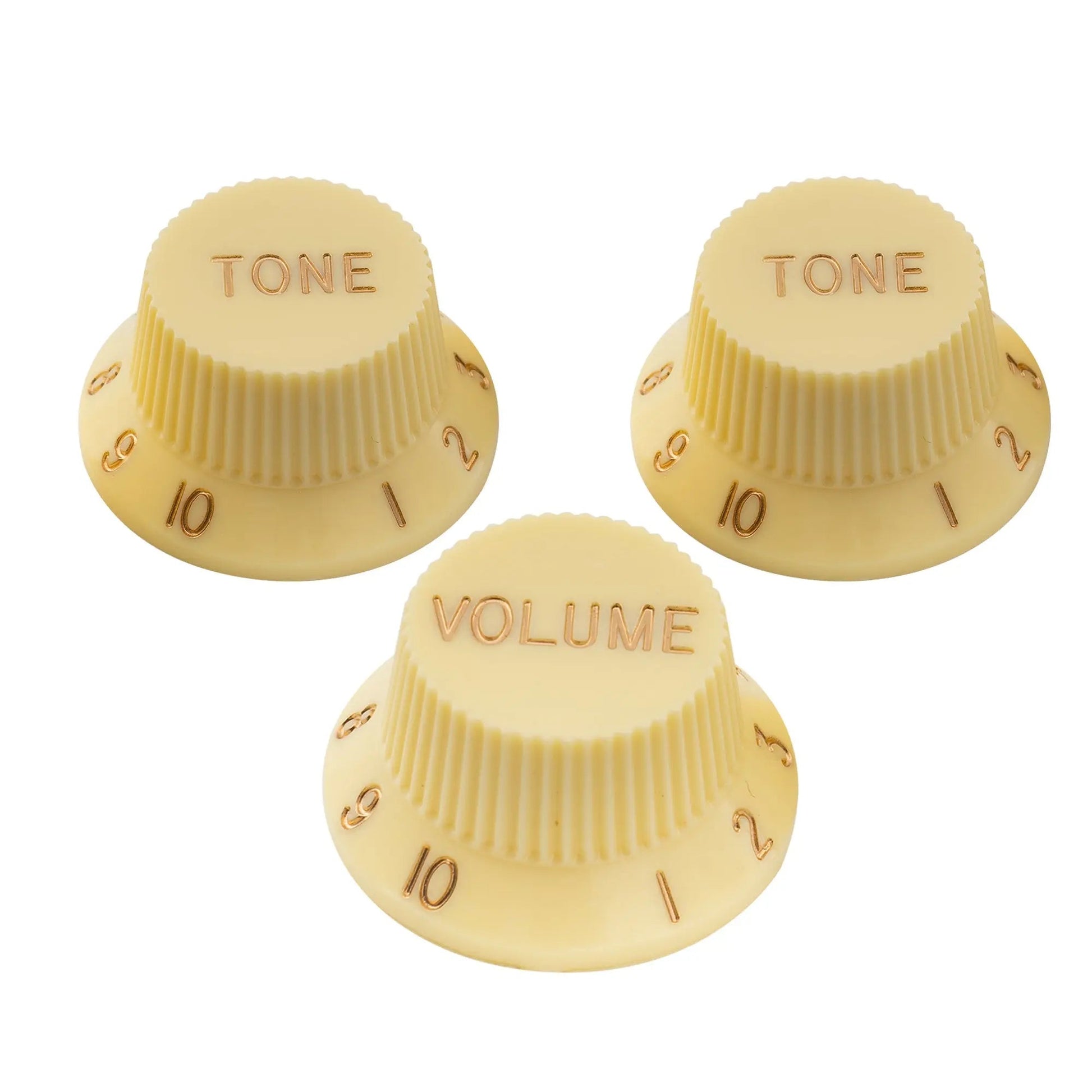 Musiclily Pro metric 18-splines Strat knobs set cream