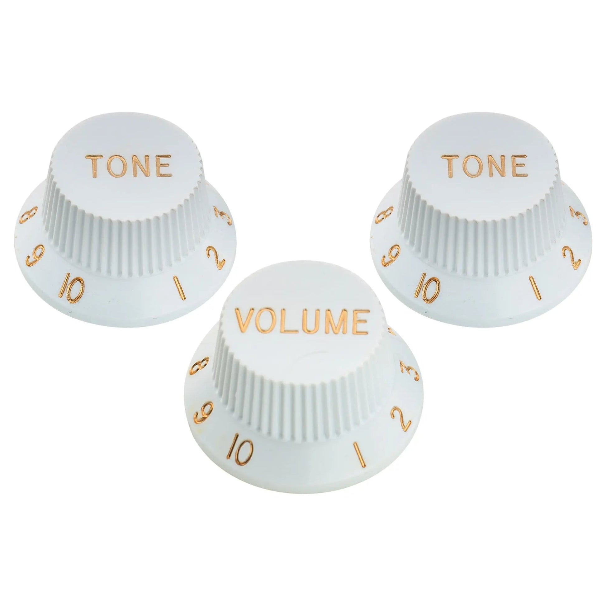 Musiclily Pro metric 18-splines Strat knobs set white