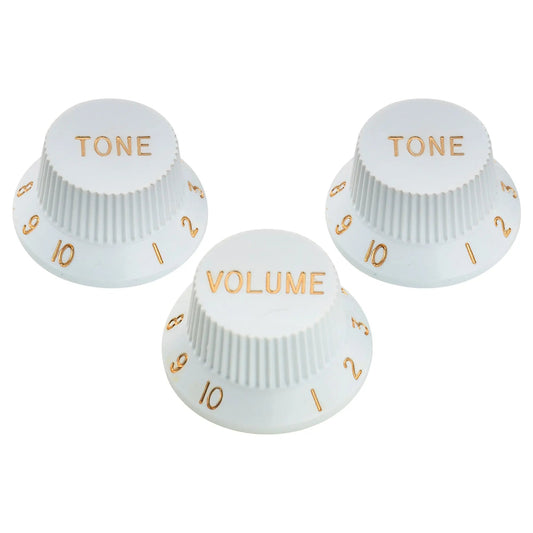 Musiclily Pro metric 18-splines Strat knobs set white