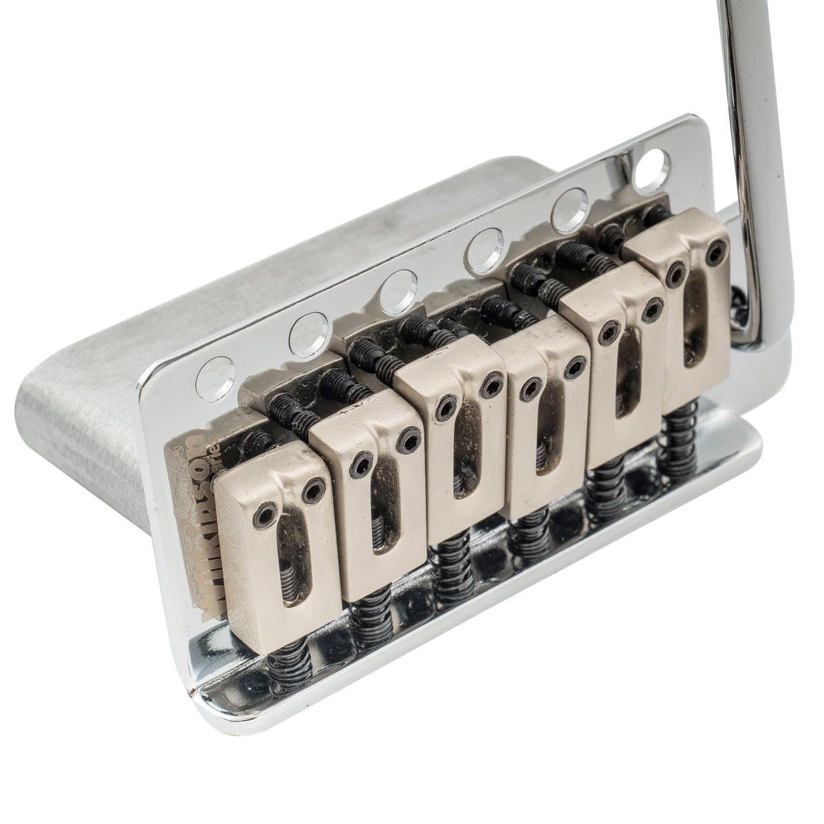 Wilkinson M Series 52.5mm(2-1/16 inch) String Spacing 6-Screw Modern Style Saddle Guitar Tremolo Bridge with Push-In Arm 36mm Block for Strat Style Electric Guitar