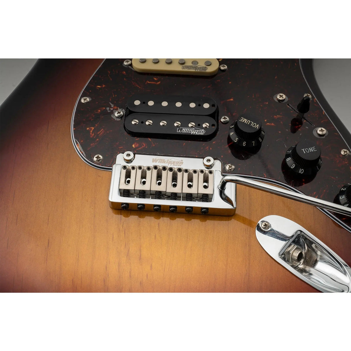 Wilkinson M Series 52.5mm(2-1/16 inch) Full Block ST Guitar Tremolo Bridge Pop-in Arm 2-Point for American Standard or Professional Fender Strat Style Electric Guitar