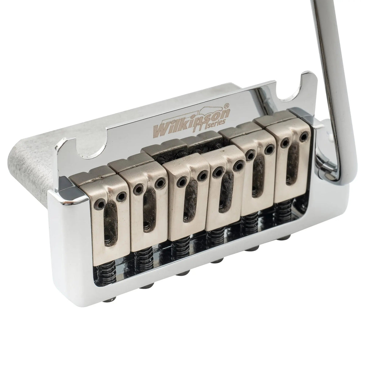 Wilkinson M Series 52.5mm(2-1/16 inch) Full Block ST Guitar Tremolo Bridge Pop-in Arm 2-Point for American Standard or Professional Fender Strat Style Electric Guitar