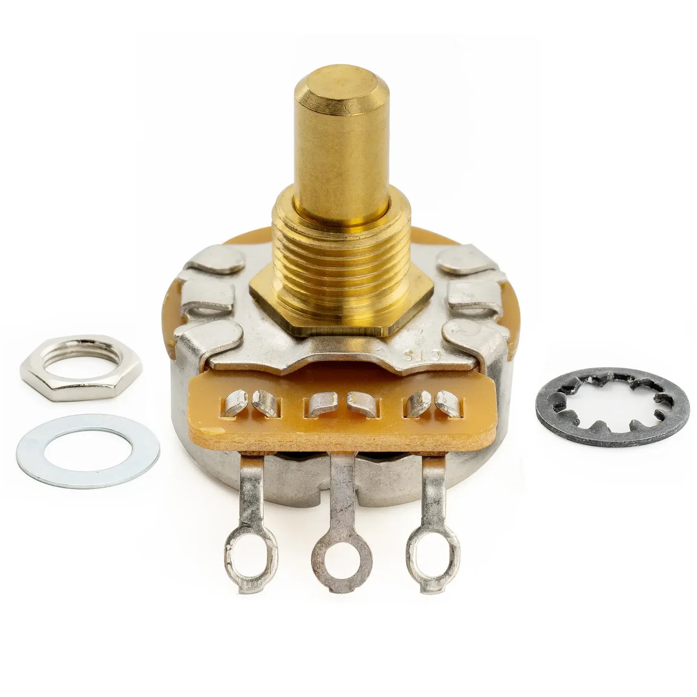CTS 450G A250K Pot Brass Solid Short Shaft 1/4 Inch 10% Audio Taper Potentiometer for Electric Guitar Bass