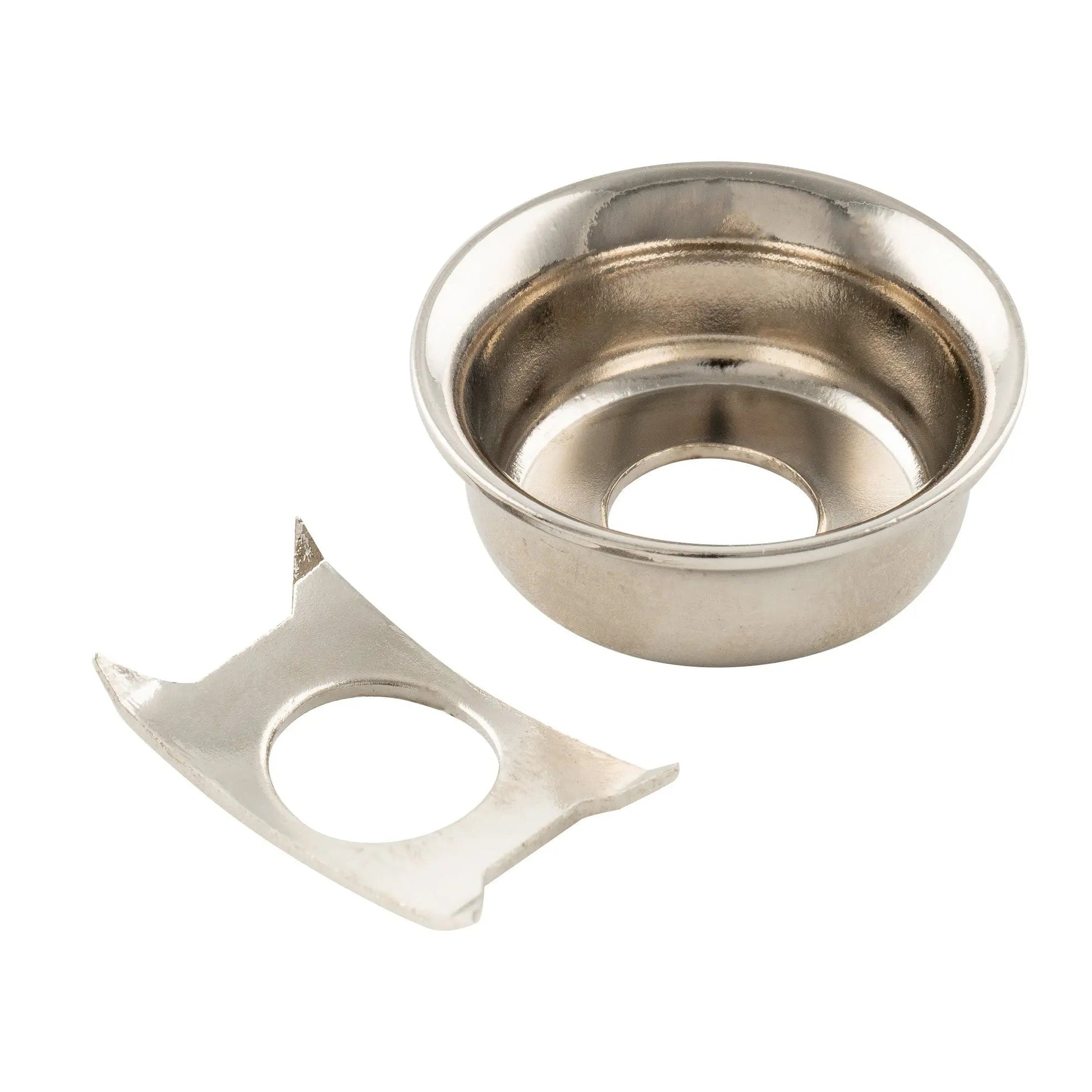 Musiclily Pro Steel Traditional Cup Jack Plate for Tele Style Electric Guitar - Nickel