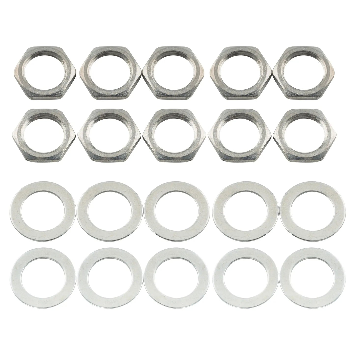 Musiclily Pro M9 Pots Mounting Hex Nuts/ Flat Washers Set for Metric Potentiometers and Output Jack Sockets