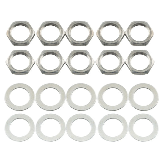Musiclily Pro M9 Pots Mounting Hex Nuts/ Flat Washers Set for Metric Potentiometers and Output Jack Sockets