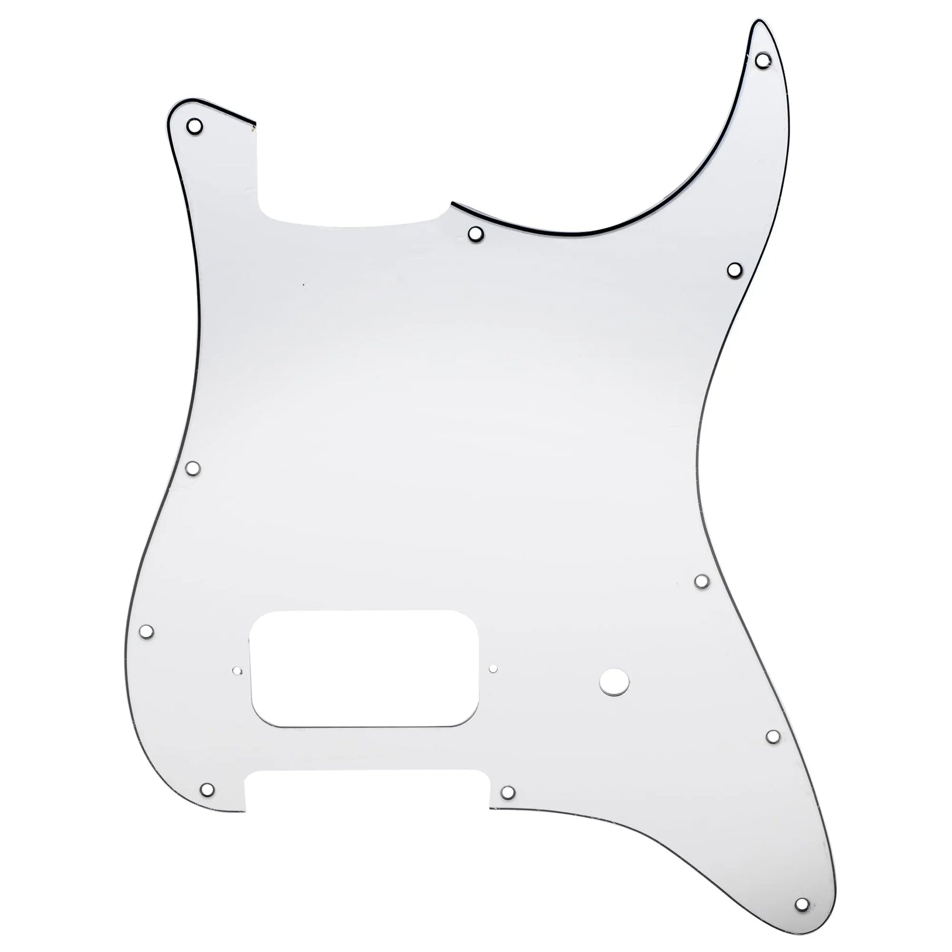Musiclily Pro 11 holes humbucker pickguard 3ply white