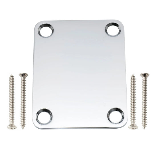Musiclily Pro Rectangle Neck Plate Chrome