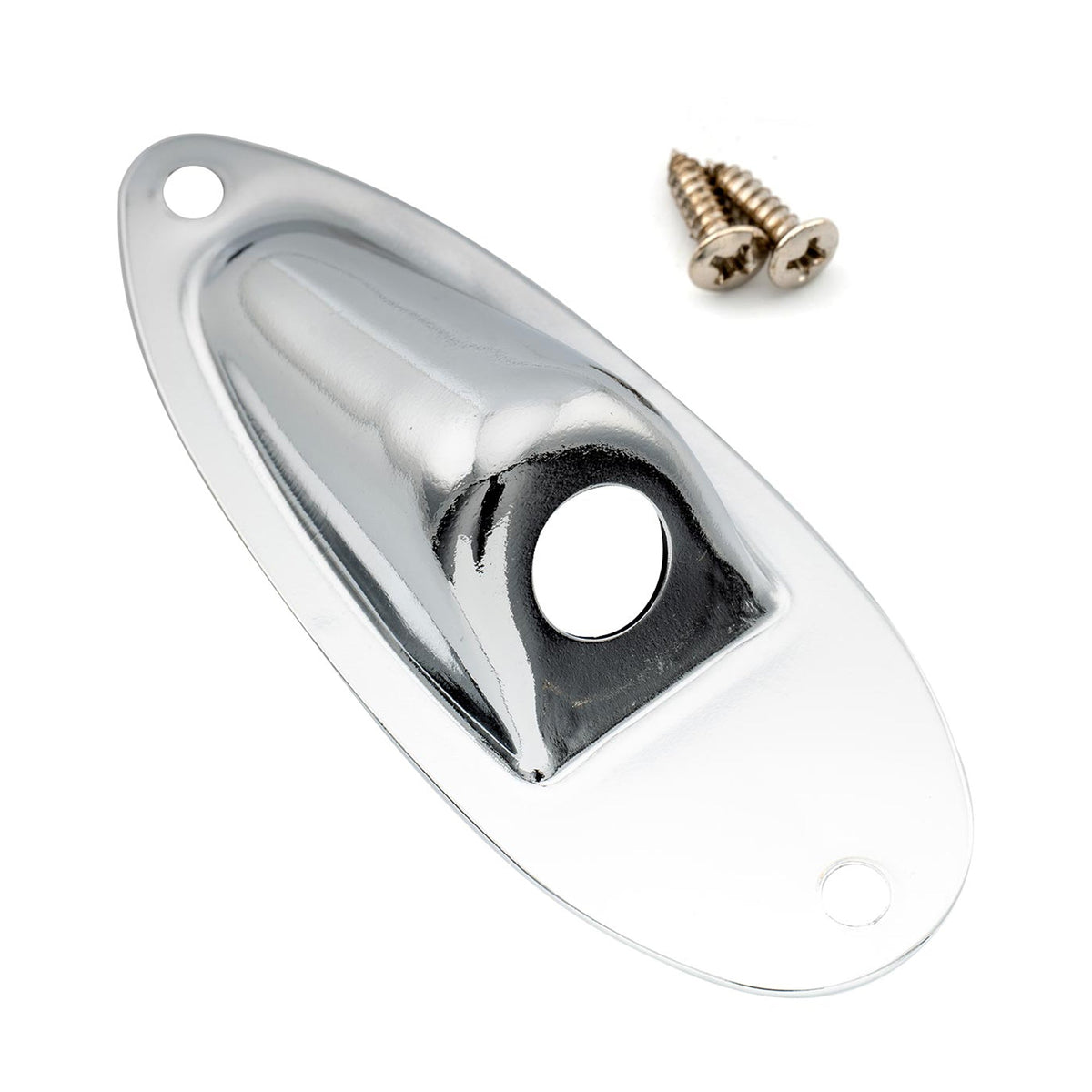 Musiclily Pro oceľová lodičková platnička na jack s otvorom 10 mm pre gitary Strat