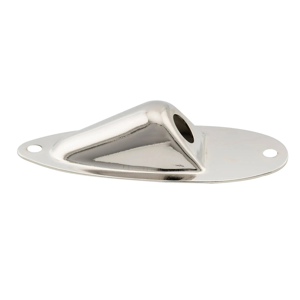 Musiclily Pro Steel Boat Shape Jack Socket Plate 10mm Hole for Strat Style Electric Guitar