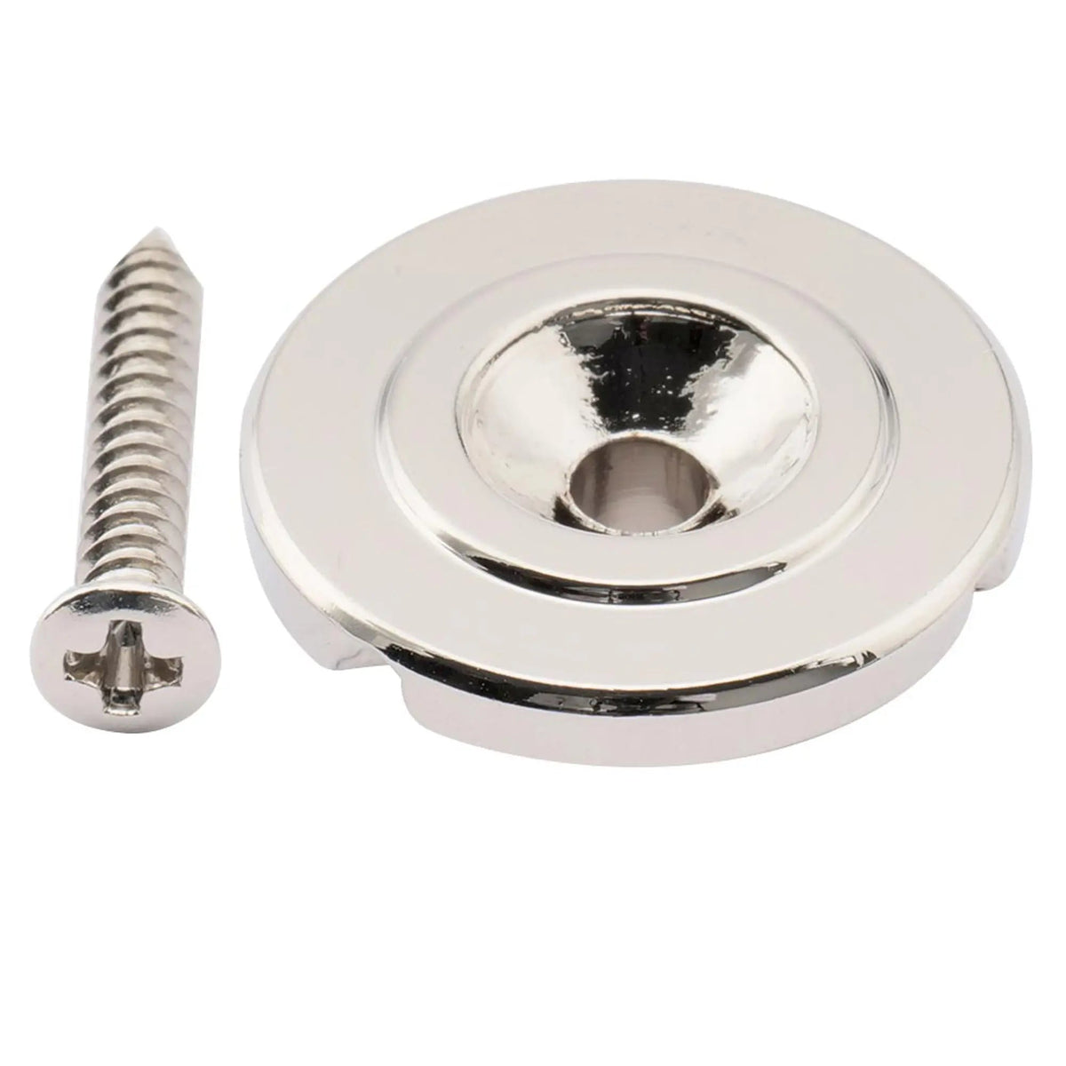 19mm Round Bass String Retainer Nickel