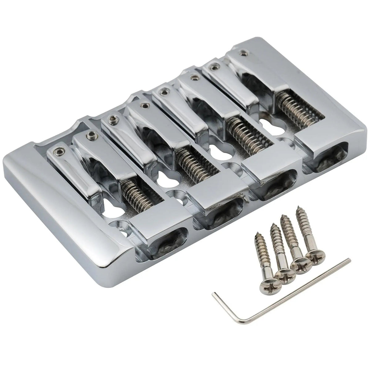 BB004 4-String Bass Bridge 19mm Spacing Chrome