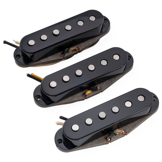 The Revival Pickups RPS2 Grey Bottomed Blues Vintage Style Alnico 5 Single Coil Neck Middle Bridge Pickups Set for Strat Style Electric Guitar