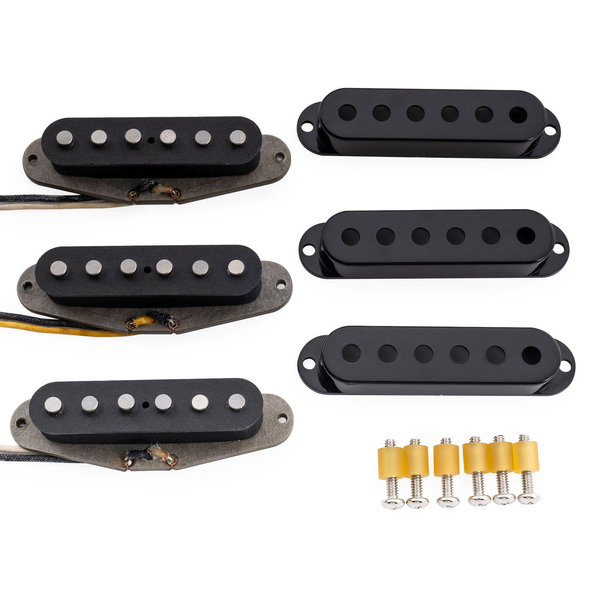The Revival Pickups RPS2 Grey Bottomed Blues sada vintage single-coil snímačov Alnico 5 (krk, stred, kobylka) pre gitary Strat