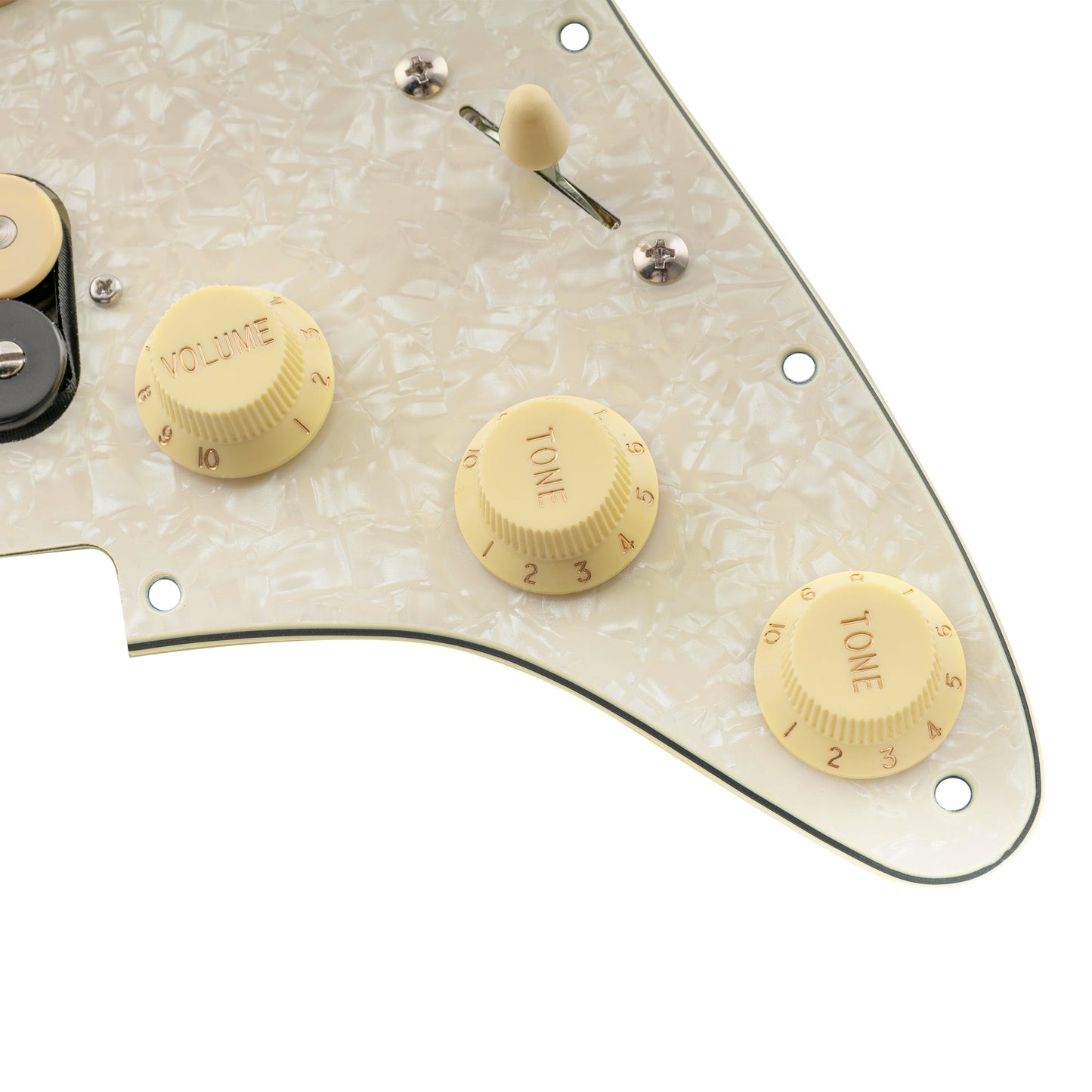Pre-wired HSS Pickguard - back view