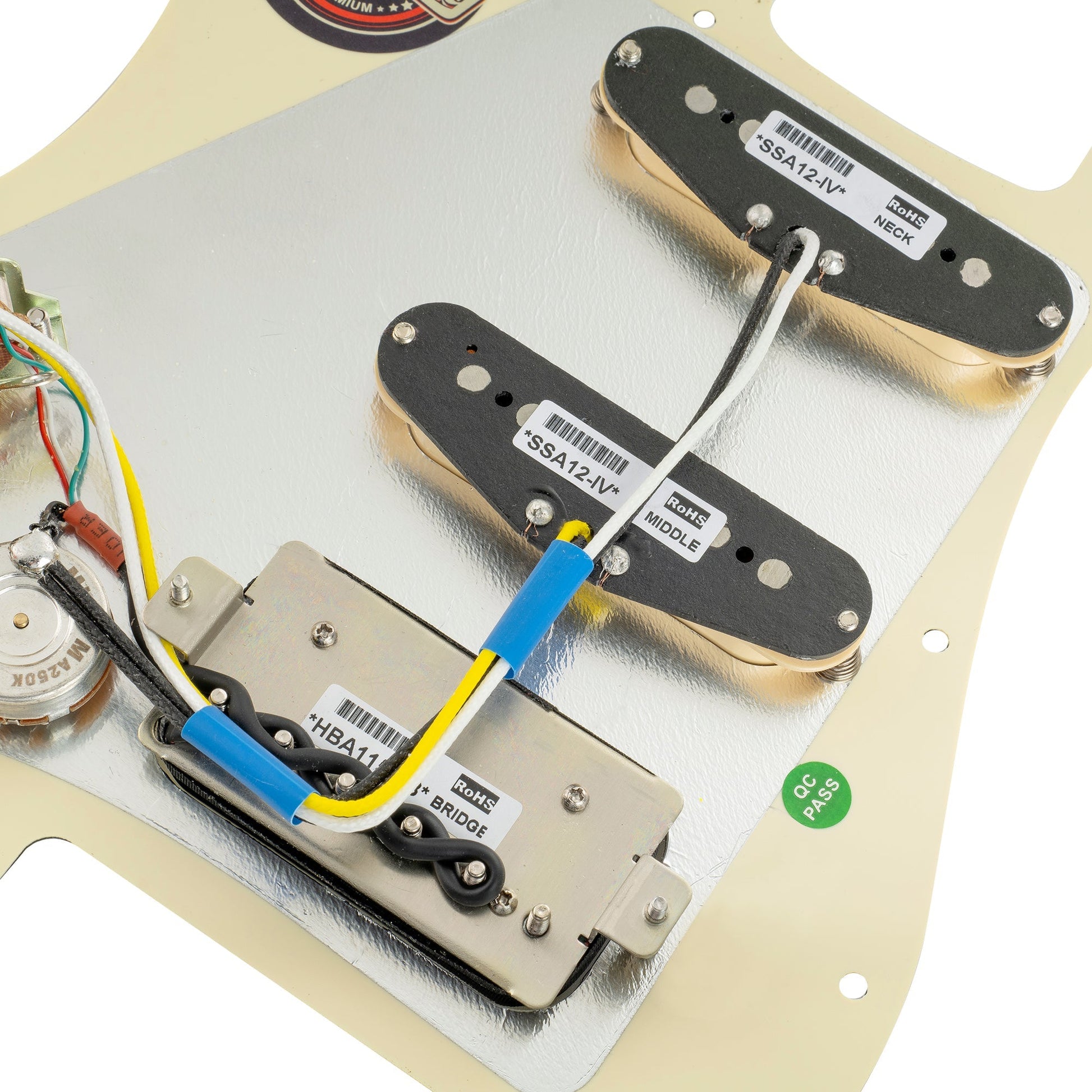 Pre-wired HSS Pickguard - installed view