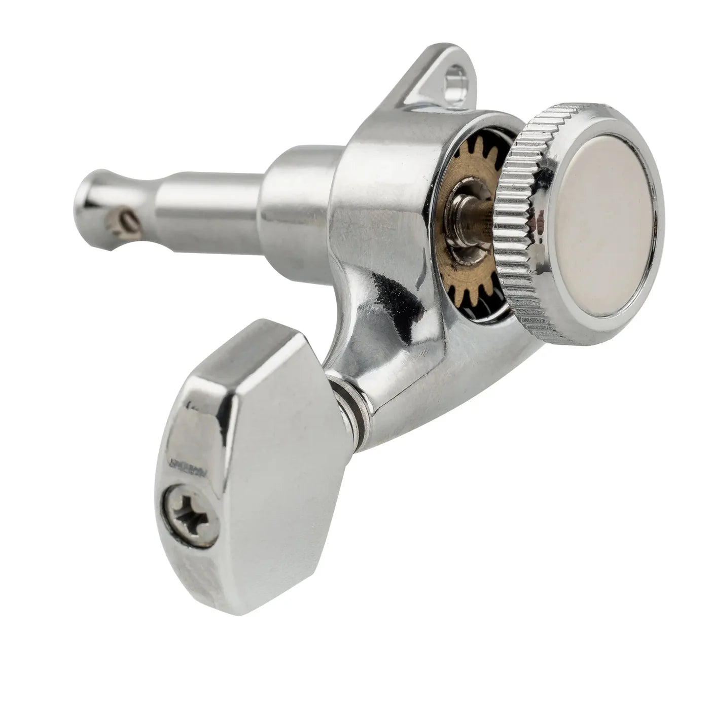 Musiclily Pro R18T 6-in-line 18:1 Ratio Full Sealed Locking Tuners with Hex Button 45 Degree Screw for Strat/Tele