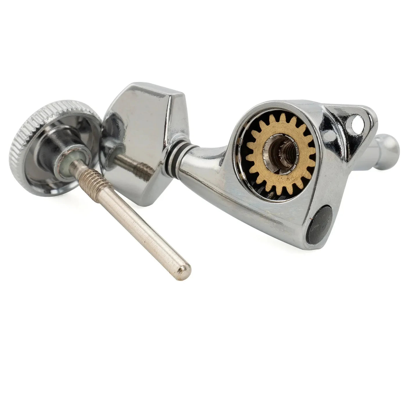Musiclily Pro R18T 6-in-line 18:1 Ratio Full Sealed Locking Tuners with Hex Button 45 Degree Screw for Strat/Tele