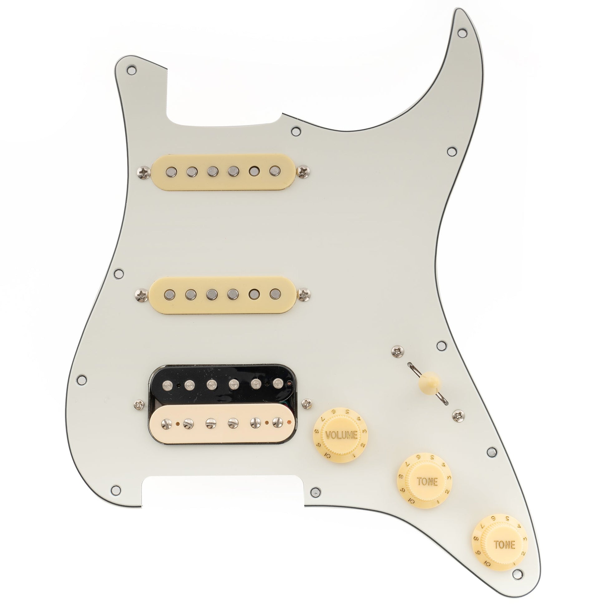 Musiclily Pro-SE ST-HSS-60SE Pre-wired Pickguard - 3ply Aged White