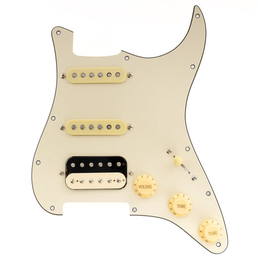 Musiclily Pro-SE ST-HSS-60SE pre-wired pickguard 3ply cream