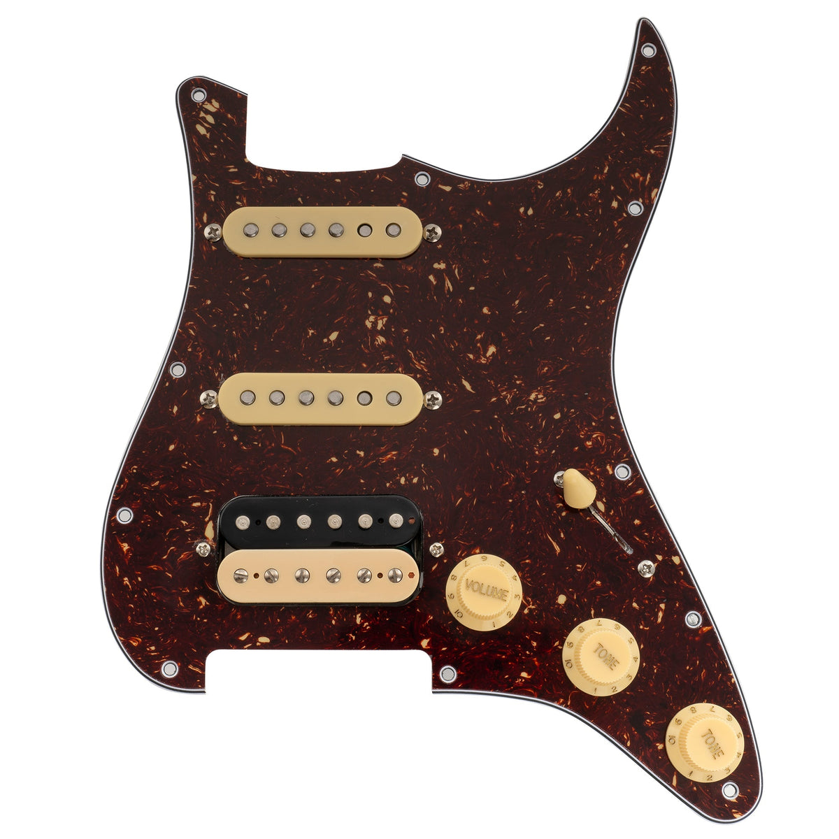 Musiclily Pro-SE ST-HSS-60SE pre-wired pickguard 4ply tortoise shell