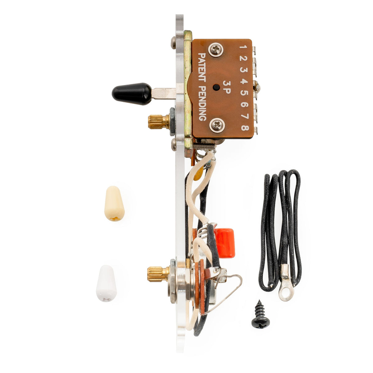 Musiclily Pro Electric Guitar Pre-wired Wiring Harness Upgrade for Import Style ST HH with 3-Way Switch and 1A1B Pots