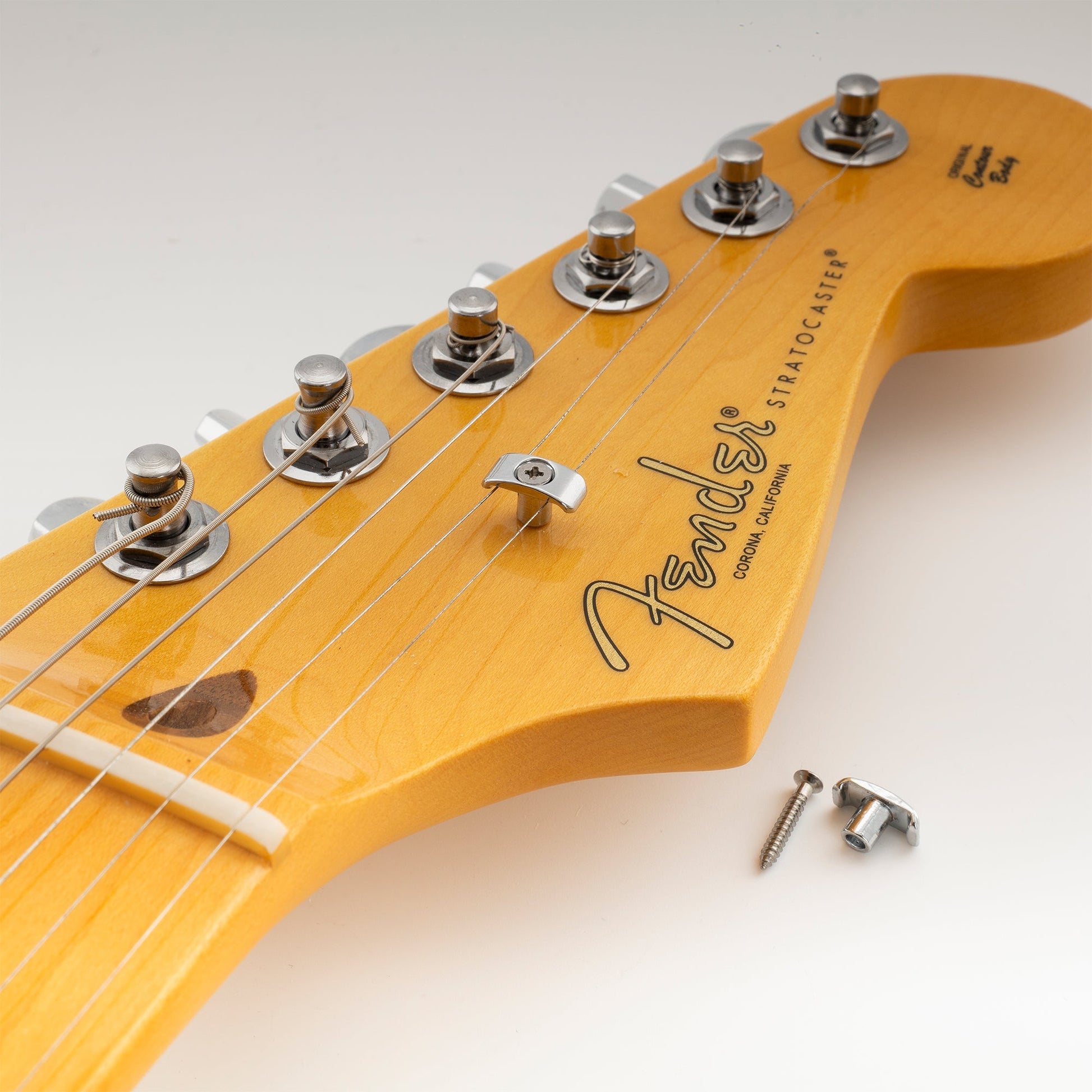 String guides chrome - installed on guitar